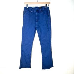 Adriano Goldschmied dark wash high rise slim flare Jody crop jeans sz 26 B93